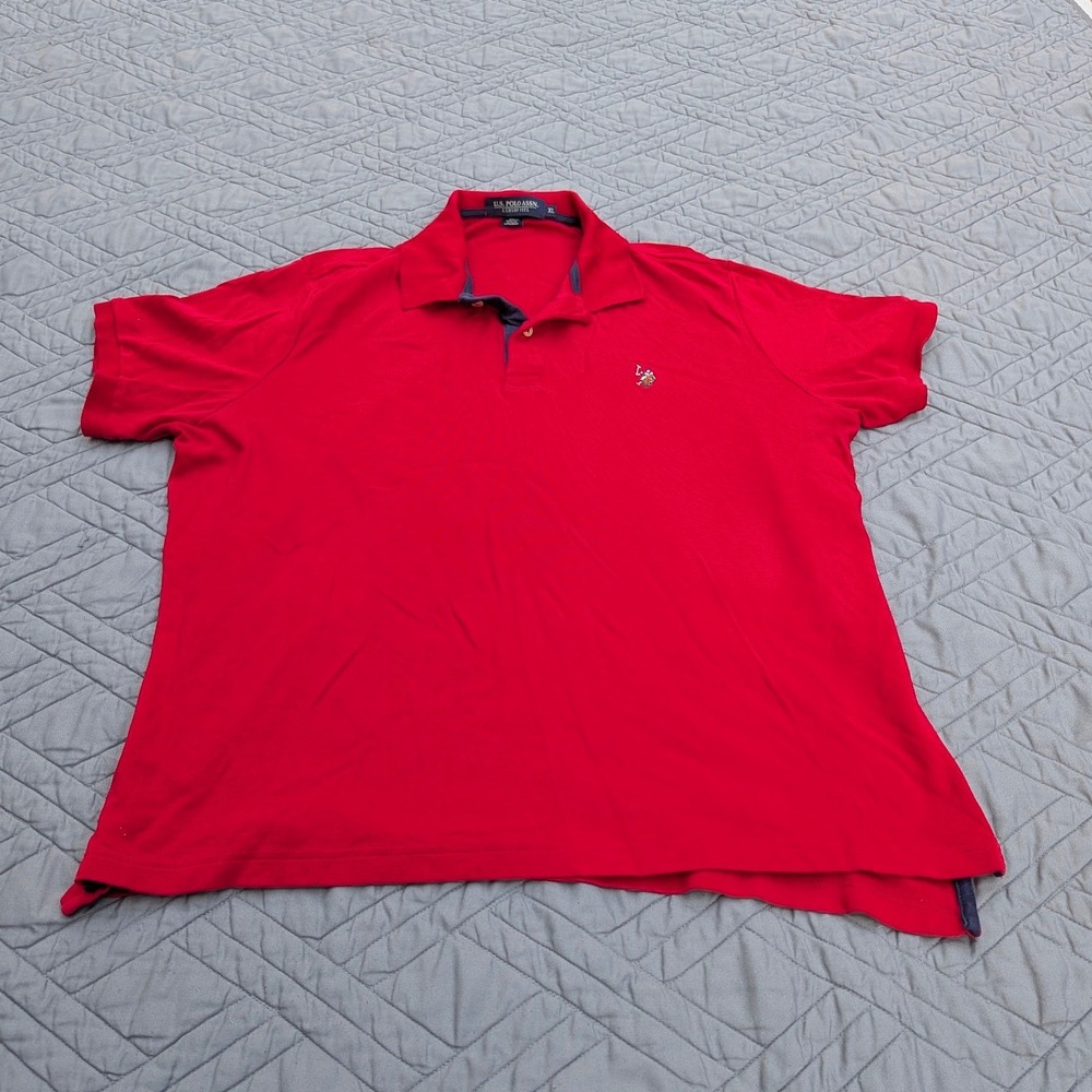 US Polo Assn Red Polo Shirt XL - Picture 1 of 3